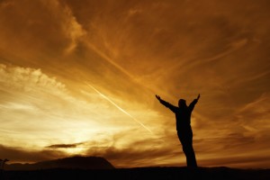 Expressing gratitude by opening up to the sky