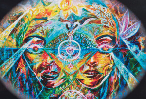 Visual imagery of a psychedelic trip