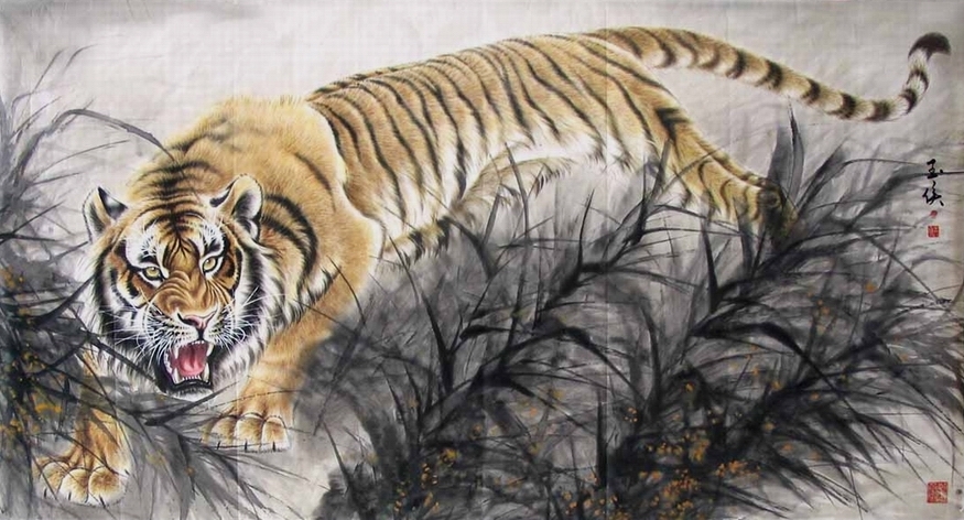 Painting of a tiger