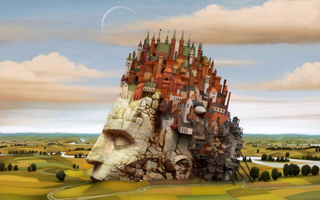 Dream World Painting by Jacek Yerka