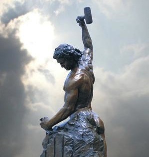 Self Made Man sculpture to represent the process of personal development and self improvement