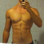 Picture of a shirtless guy with abs