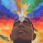 A man with his third eye open to represent free thinking
