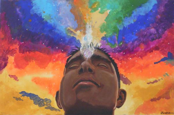 Free thinking individual with his third eye open