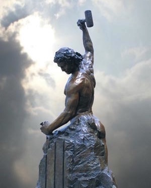 Self Made Man sculpture to represent personal development
