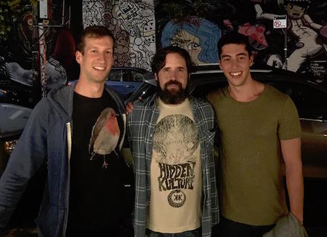Aaron and a close friend with Duncan Trussell in New York City